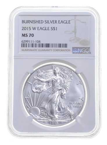 MS70 2015 W バーニッシュド シルバー イーグル NGC クラシック ブラウンラベル