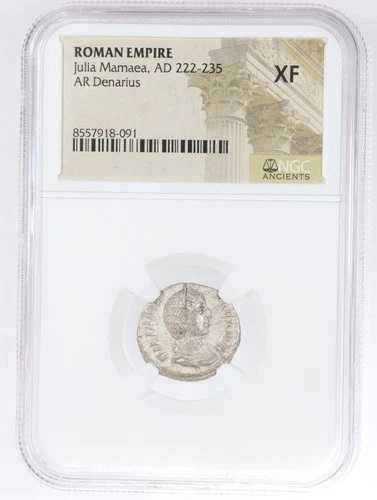 ユリア・ママエア AR デナリウス ローマ帝国銀貨 西暦222-235年 NGC XF 48,840円