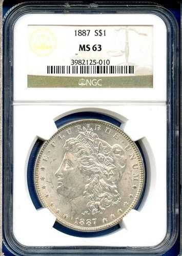 1887 P NGC MS63 モルガン銀貨 1ドル 米国造幣局コイン 1887-P MS-63