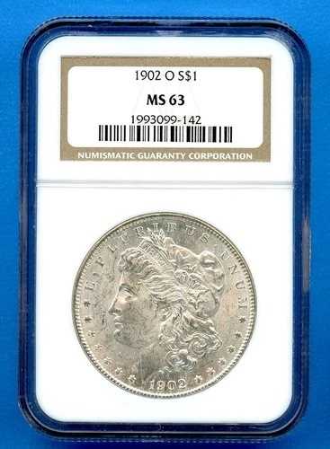 1902 O NGC MS63 モルガン銀貨 1ドル 米国造幣局コイン 1902-O MS-63