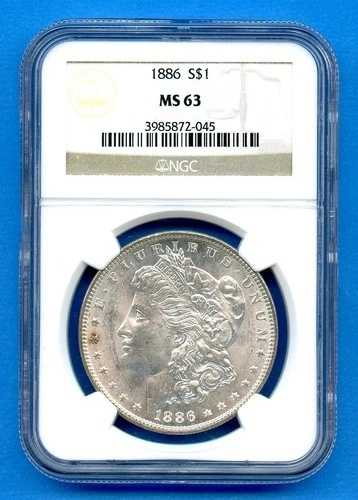 1886 P NGC MS63 モルガン銀貨 1ドル 米国造幣局コイン 1886-P MS-63