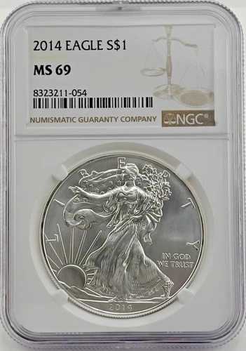 2014年 シルバー アメリカンイーグル MS69 NGC