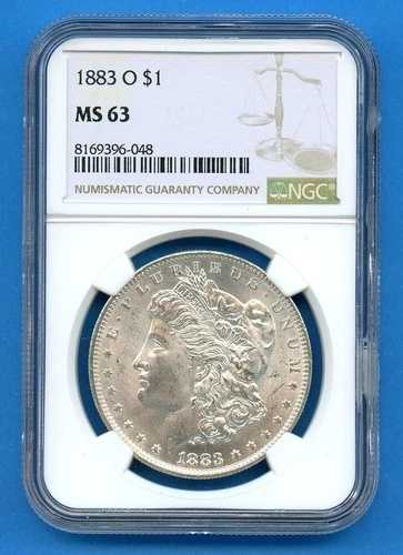 1883 O NGC MS63 モルガン銀貨 1ドル 米国造幣局発行 1883-O MS-63 ブラストホワイト