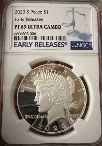 2023-S ピース シルバー ダラー PF69 ウルトラ カメオ NGC 早期リリース - 素晴らしい逸品!