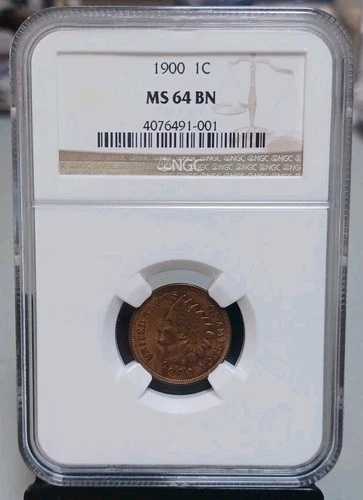 1900年インドセント NGC MS-64 BN