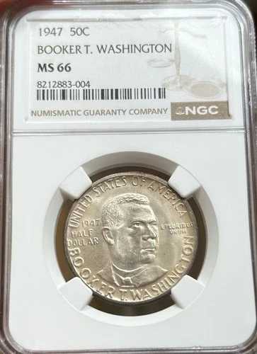 1947年 ブッカー・T・ワシントン記念銀貨ハーフドル NGC MS66