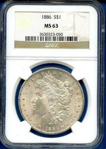 1886 P NGC MS63 モルガン・ダラー 1ドル 米国造幣局 銀貨 1886-P MS-63