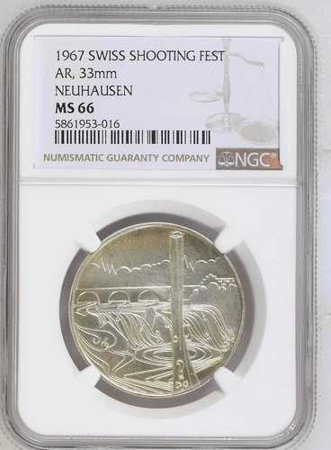 1967 スイス射撃 AR 33mm ノイハウゼン フェスト NGC MS 66