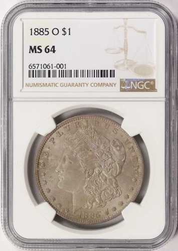 1885-O 1ドル モルガン・ダラー NGC MS64