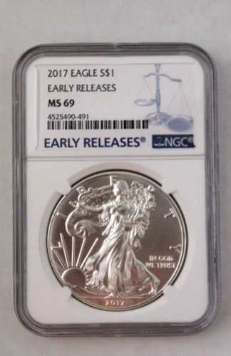 2017 シルバーイーグル NGC ms69 早期リリース