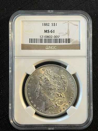 NGC 1882 O モルガン銀貨 MS 61 1210802-007