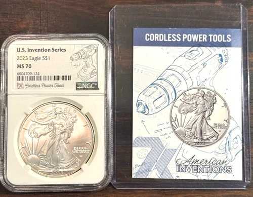 2023年 1ドル アメリカ合衆国 シルバーイーグル インベンションシリーズ コードレス電動工具 NGC MS 70 コイン