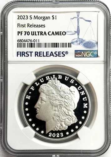 2023年 S US モルガン シルバー 1ドル NGC プルーフ 70 ウルトラカメオ ファーストリリース