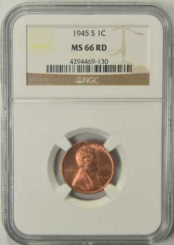 1945-S リンカーン セント NGC MS-66 RD #69-130
