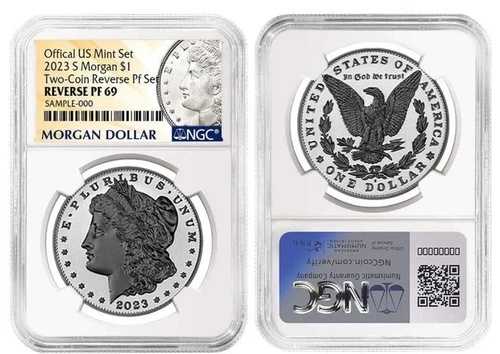 2023-S モルガン・ダラー リバース・プルーフ・セットより NGC PF69、PR69 ( 1 コイン ) %%