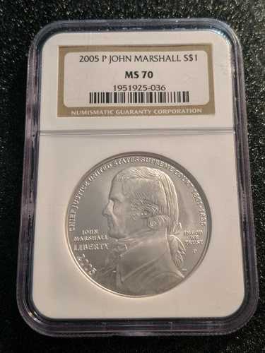 2005年 ジョン・マーシャル最高裁判事記念銀貨 NGC MS70