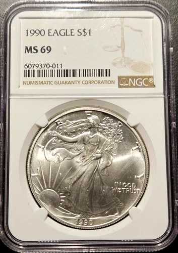 1990-P アメリカンイーグル NGC シルバードル