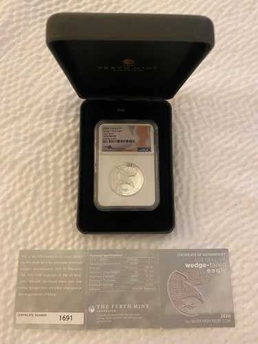 オーストラリア 2020 $1 1オンス シルバー ウェッジ イーグル HR NGC GEM PF MERCANTI 48,840円