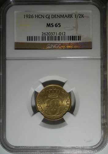 1/2クローネ 1926 NGC MS65
