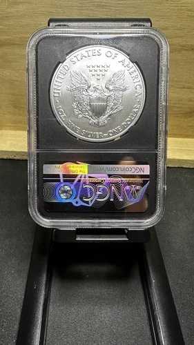 2021-S シルバーイーグル ヘラルディック T-1 発行初日 NGC MS70 ジョン・マーカンティ サイン