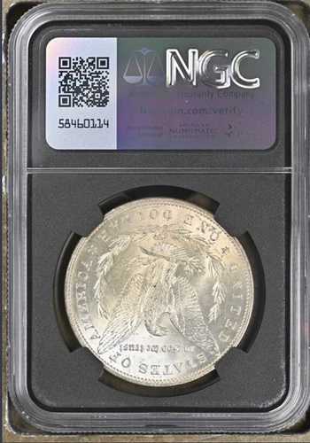 1887年 モルガン銀貨 $1 NGC MS64??金庫箱 血統書付き?? 48,840円