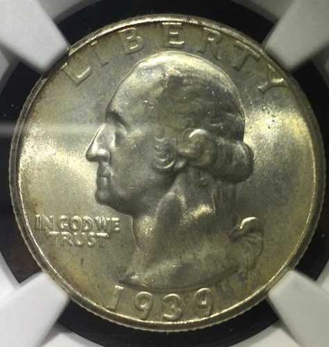 1939年 25セント ワシントン クォーター NGC MS66+
