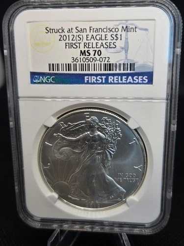 2012-S シルバーイーグル $1 NGC MS70 初版 サンフランシスコ造幣局 Fine ASE コイン