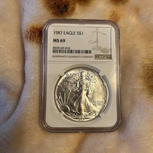 1987年 1枚 アメリカン・シルバー・イーグル .999 シルバー NGC MS 69