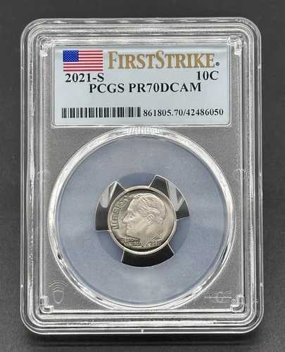 素晴らしいアメリカ製 10C 2021-S グレード F-S ルーズベルト ディープカメオ プルーフ PCGS PR70DCAM