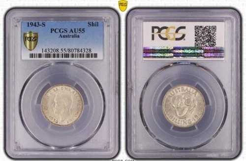 1943-S シリング PCGS AU55 オーストラリア 143208.55/80784328 33,605円