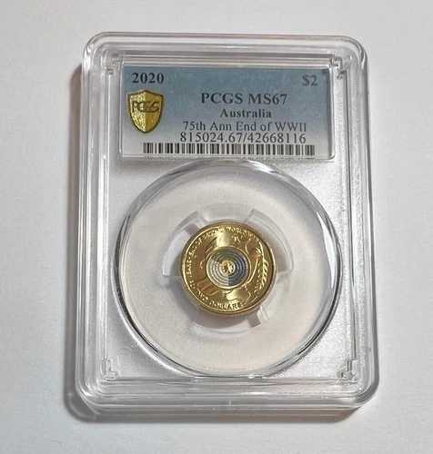 2020年 第二次世界大戦終結75周年記念 2ドル硬貨 PCGS MS67 レギュラーストライク #16
