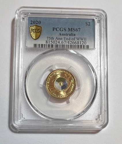 2020年 第二次世界大戦終結75周年記念 2ドル硬貨 PCGS MS67 レギュラーストライク #20