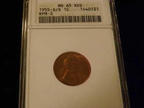 1955 1C SS ANACS MS 65 レッド