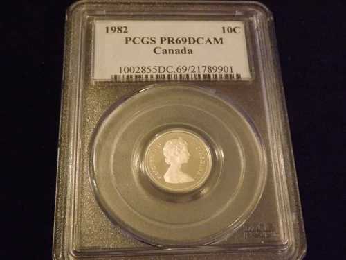 1982年 10C カナダ PCGS PR 69