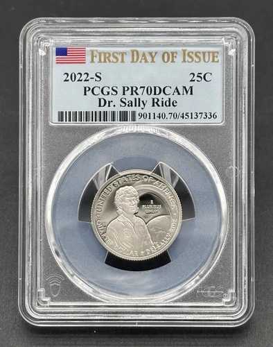 アメリカ 2022 25C ドクターサリーライド ディープカメオ プルーフ コイン FDOI PCGS PR70DCAM-