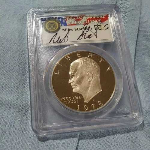 1978年 S PCGS PR69DCAM アイゼンハワー ドル - マイルズ・スタンディッシュ直筆サイン入り 30,030円