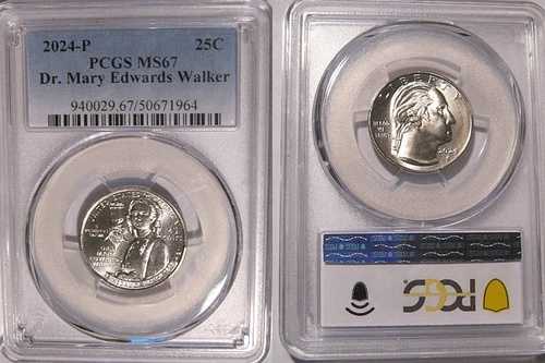 2024 P ドクター・メアリー・エドワーズ・ウォーカー 25セント PCGS MS67 アメリカン・ウィメンズ・クォーター