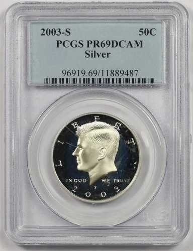 2003-S シルバー 50C PCGS PR 69 DCAM ケネディ ハーフダラー