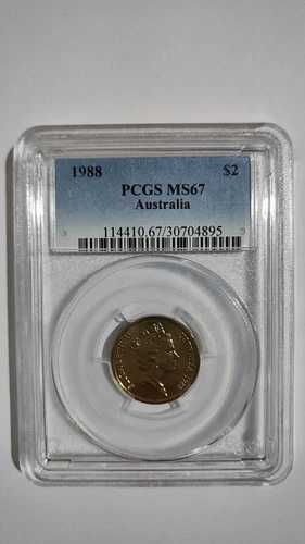 オーストラリア 1988年 アボリジニ・エルダー 2ドル硬貨 PCGS MS67