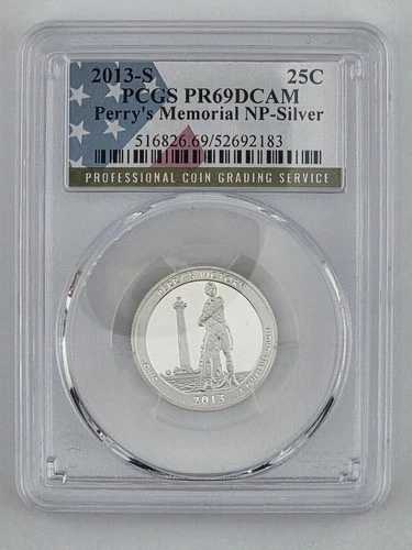 2013-S 25セント シルバー PCGS PR69DCAM ペリーズ メモリアル クォータープルーフ ディープカメオ PR 69