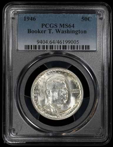 1946年 50セント ブッカー・T・ワシントン記念ハーフドル PCGS MS 64 | 未使用