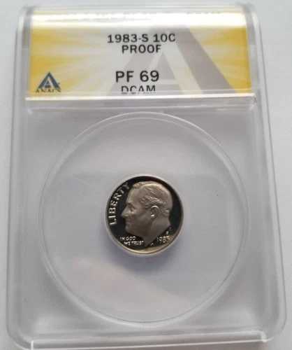 1983 - S プルーフ ルーズベルト ダイム ANACS PF69 DCAM - サンフランシスコ造幣局