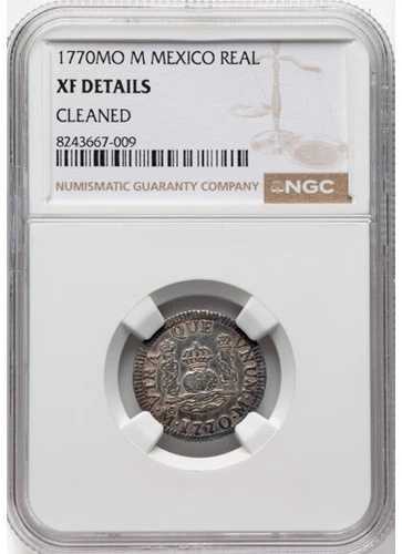 1770 MO M 1 レアル メキシコ NGC XF 詳細（クリーニング済み）
