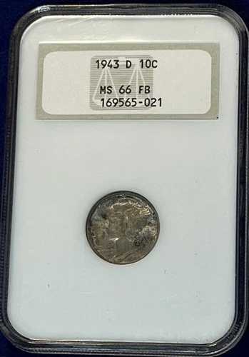 1943-D マーキュリーダイム NGC MS 66 FB フルバンド オールドホルダー
