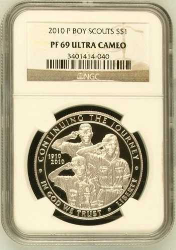 2010-P ボーイスカウト記念ドル NGC PF69 ウルトラカメオ