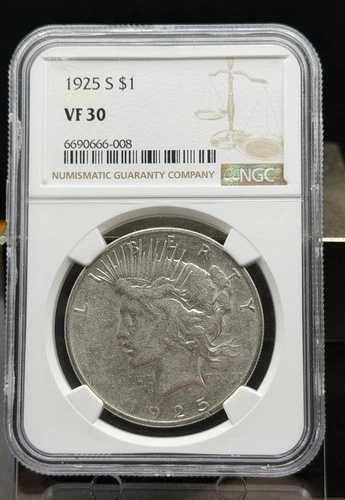 1925年ピースシルバーダラーNGC VF 30