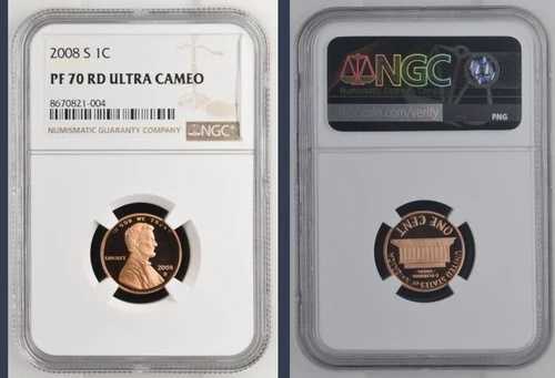 2008-S リンカーン記念セント PF70 UCam NGC グレーディング