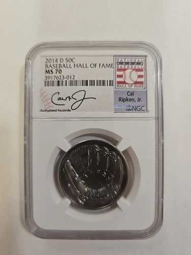 2014 D 50セント 野球殿堂入り NGC MS70 カル・リプケン・ジュニア ラベル