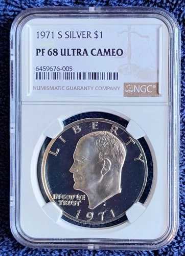 1971-S「アイク」銀貨プルーフ NGC PF68 ウルトラカメオ