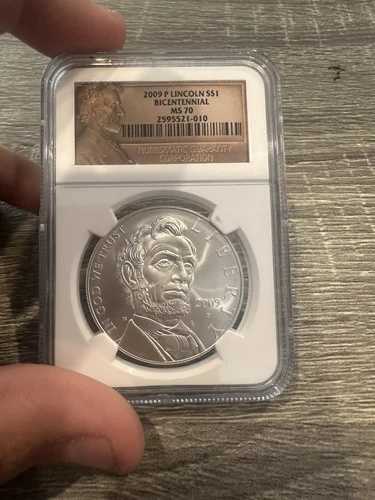 アメリカ造幣局 2009 P リンカーン 1ドル 200周年記念 NGC MS70 銀貨 37,895円